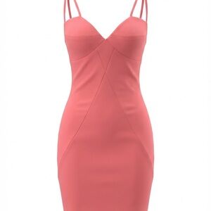 Black Halo Pink Mini Dress with Cut out Back